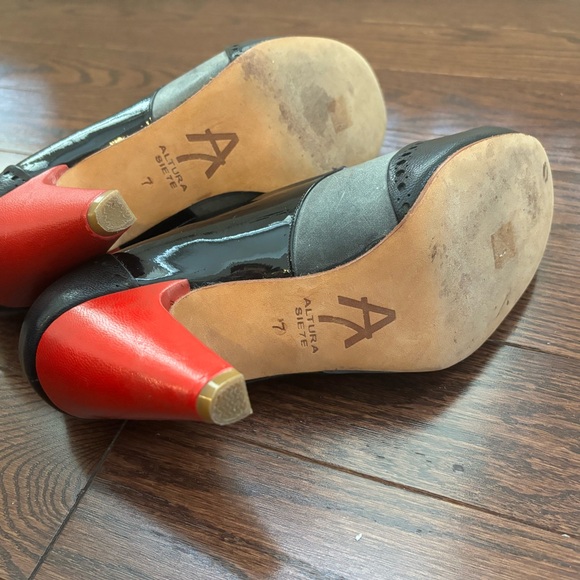 ALTURA SIE7E sz 7 High End Mexican artisan leather high heel unique shoe-booties - Picture 9 of 12